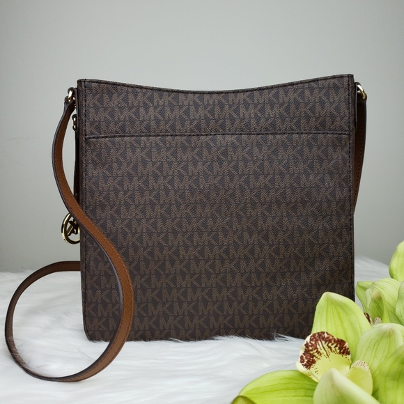 🌺NWOT Michael Kors LG crossbody bag brown x-body - Picture 4 of 7